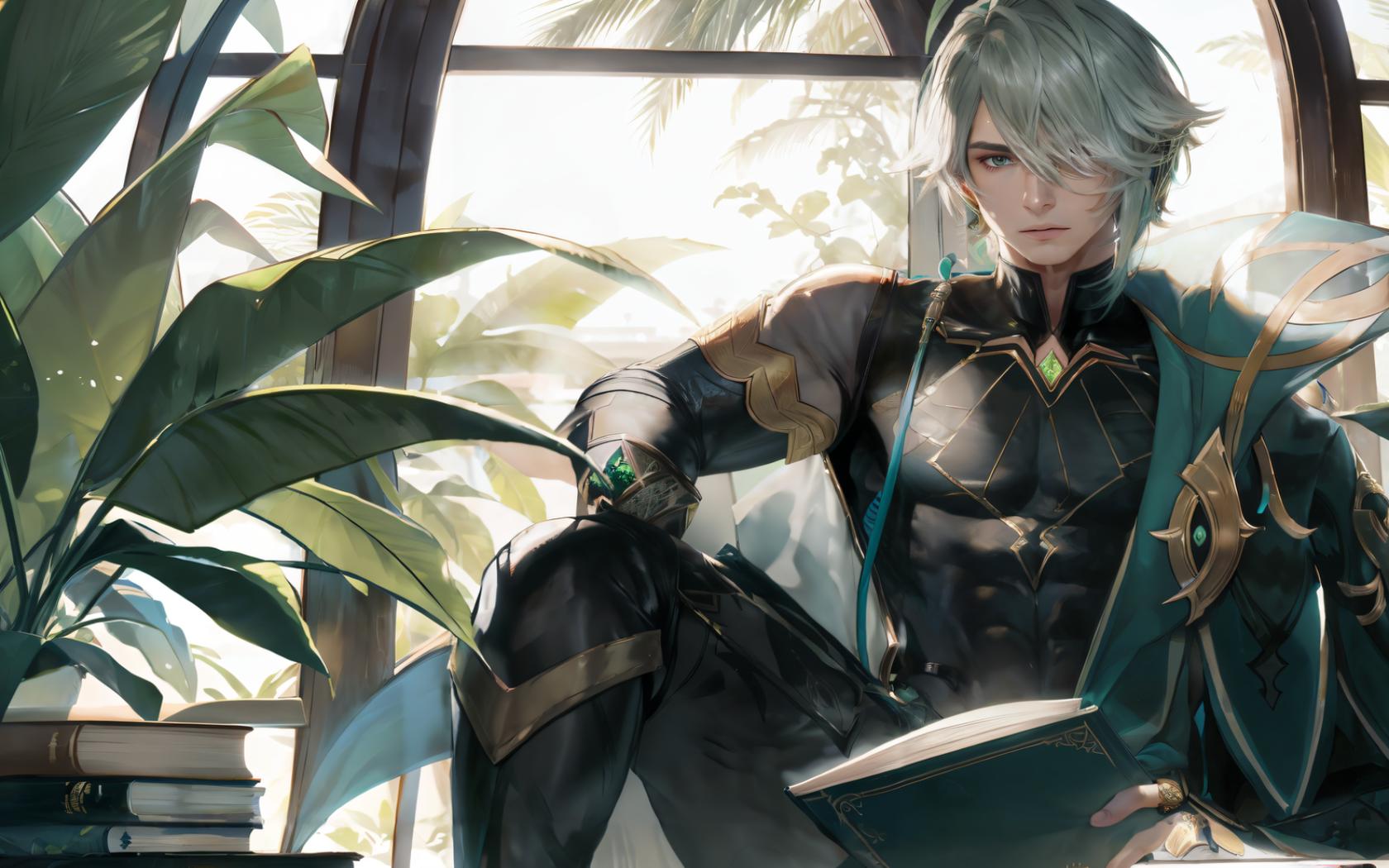 人工智能生成艾爾海森壁紙 - GENSHIN.CH